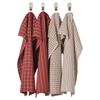 BỘ 4 KHĂN LAU ĐỒ BẾP RINNIG IKEA - đỏ/be