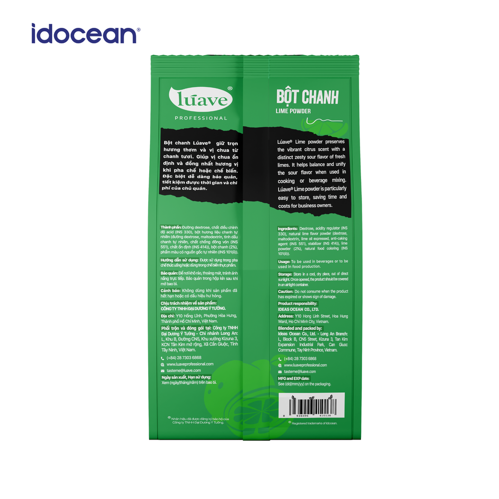Bột chanh Lúave 400g - Thay Thế Chanh Tươi Chế Biến Nước Chấm, Pha Chế Đồ Uống, Nấu Ăn Nhanh Gọn