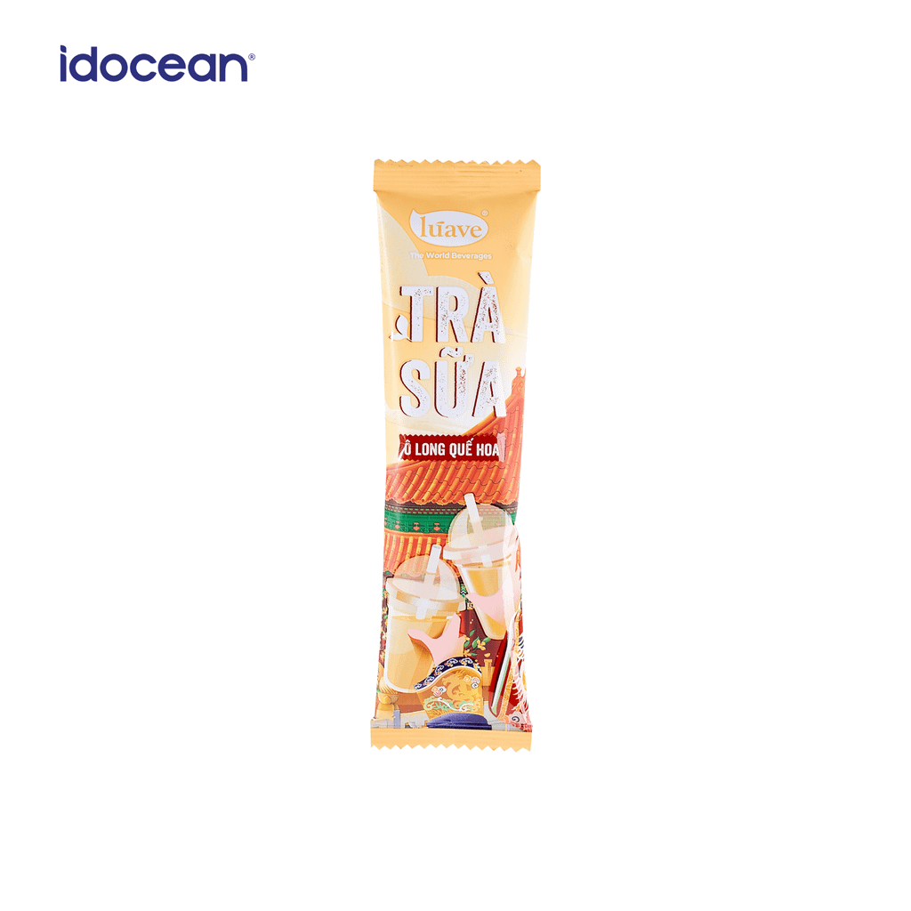 Trà sữa hòa tan Premium Lúave - Vị Ô Long Quế Hoa 176gr (8 gói trà sữa)