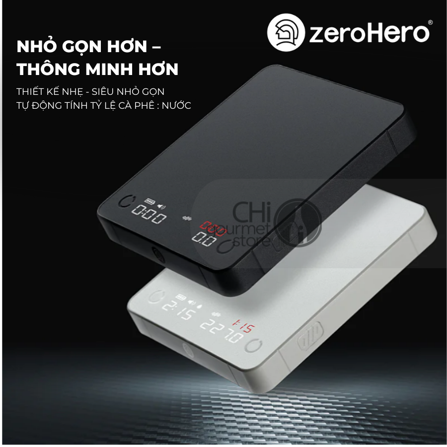 Combo Dụng Cụ Pha Chế WDT, Tamper Và Cân Điện Tử Mini Scale Black zeroHero