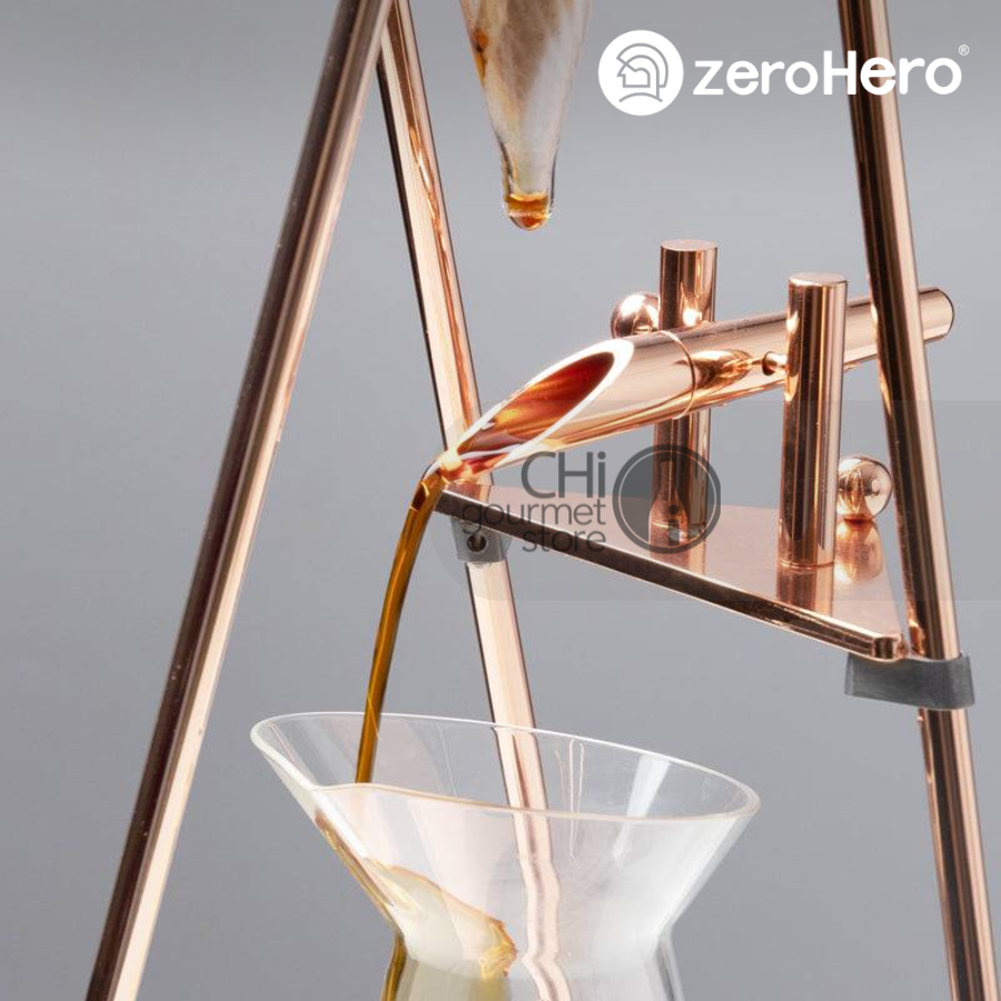 Tháp Pha Cà Phê Coldbrew Dingyuan Deluxe Ice Drip Coffee 800ml Cold Brew Maker zeroHero -  Màu RoseGold