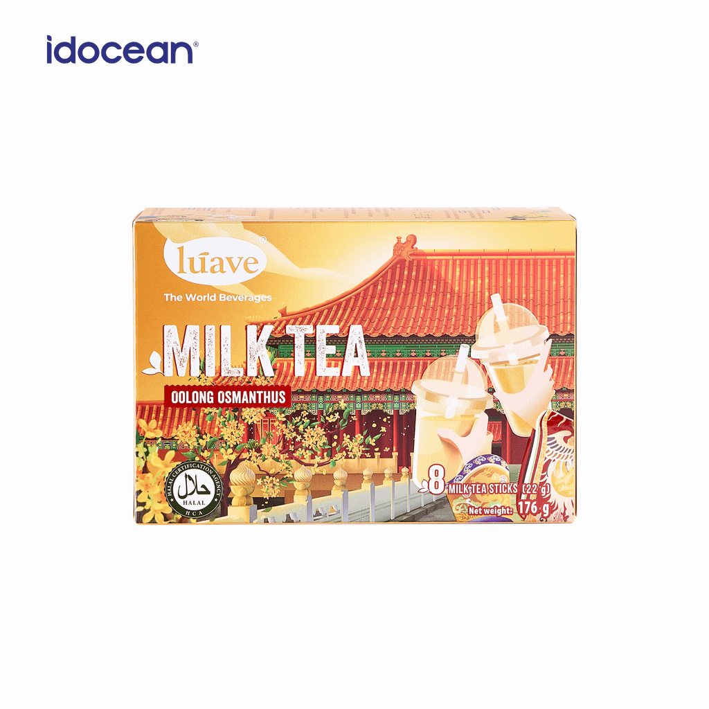 Trà sữa hòa tan Premium Lúave - Vị Ô Long Quế Hoa 176gr (8 gói trà sữa)