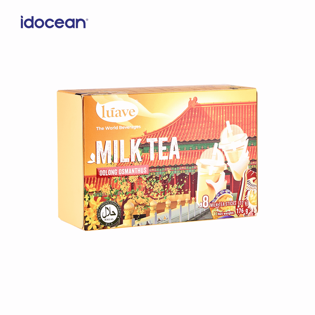 Trà sữa hòa tan Premium Lúave - Vị Ô Long Quế Hoa 176gr (8 gói trà sữa)