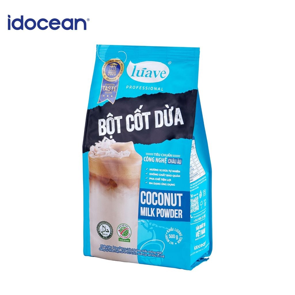 Bột cốt dừa Lúave 500g - Chuẩn Vị Dừa Tươi, Béo Thơm Đậm Đà, Làm Cà Phê Cốt Dừa, Làm Bánh, Nấu Chè