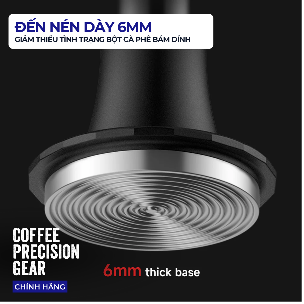 Tay Nén Cà Phê Press Adjust Tamper Ripple Base 58.5mm zeroHero