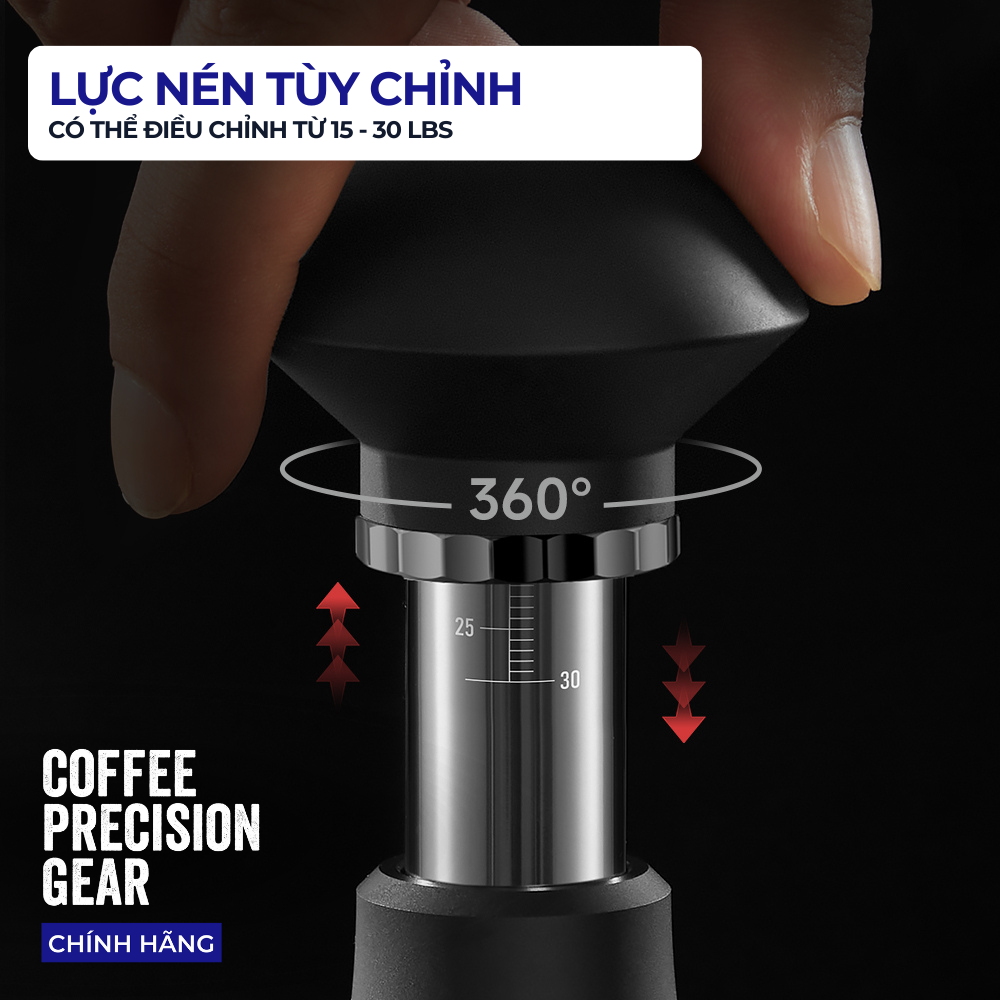 Tay Nén Cà Phê Press Adjust Tamper Ripple Base 58.5mm zeroHero