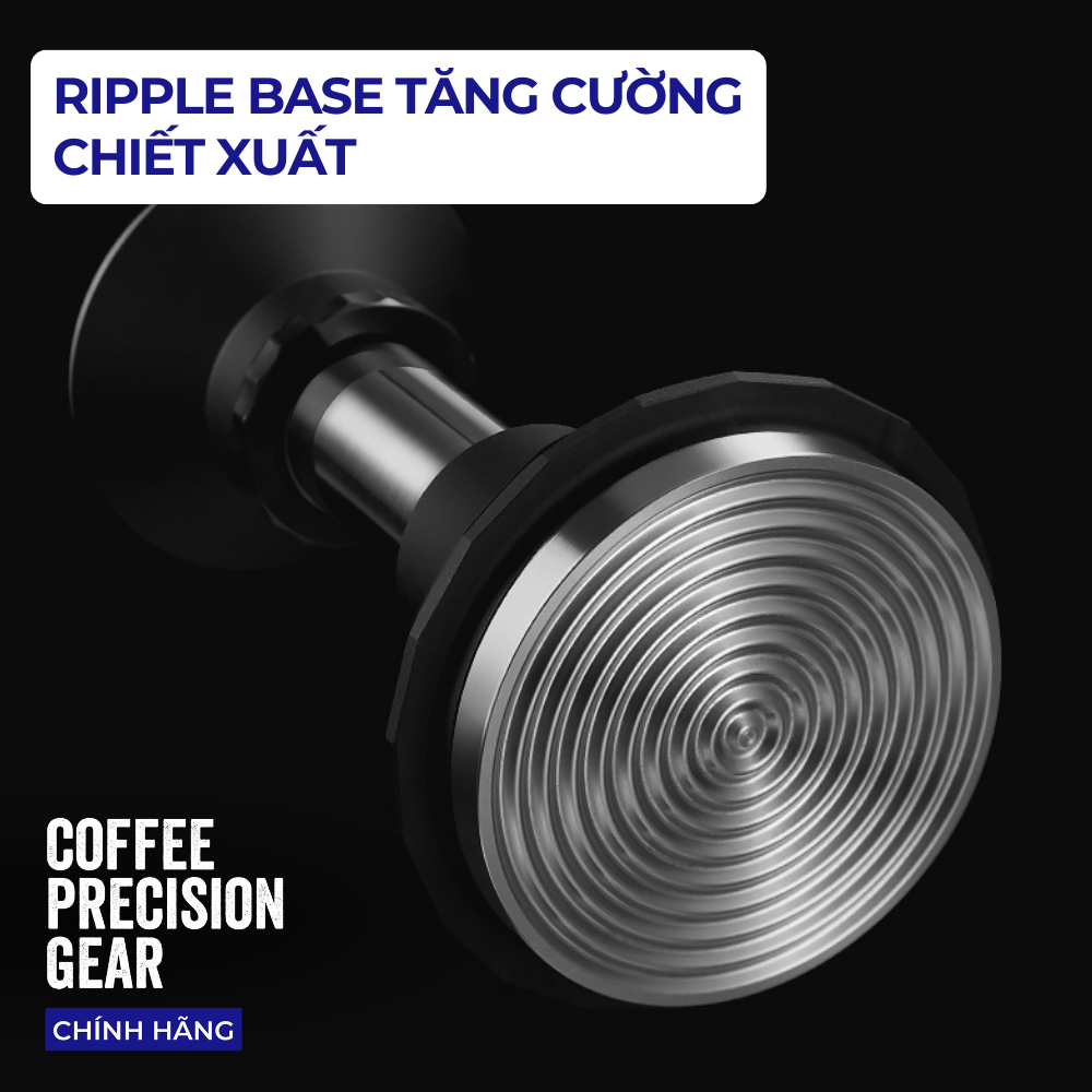 Tay Nén Cà Phê Press Adjust Tamper Ripple Base 58.5mm zeroHero