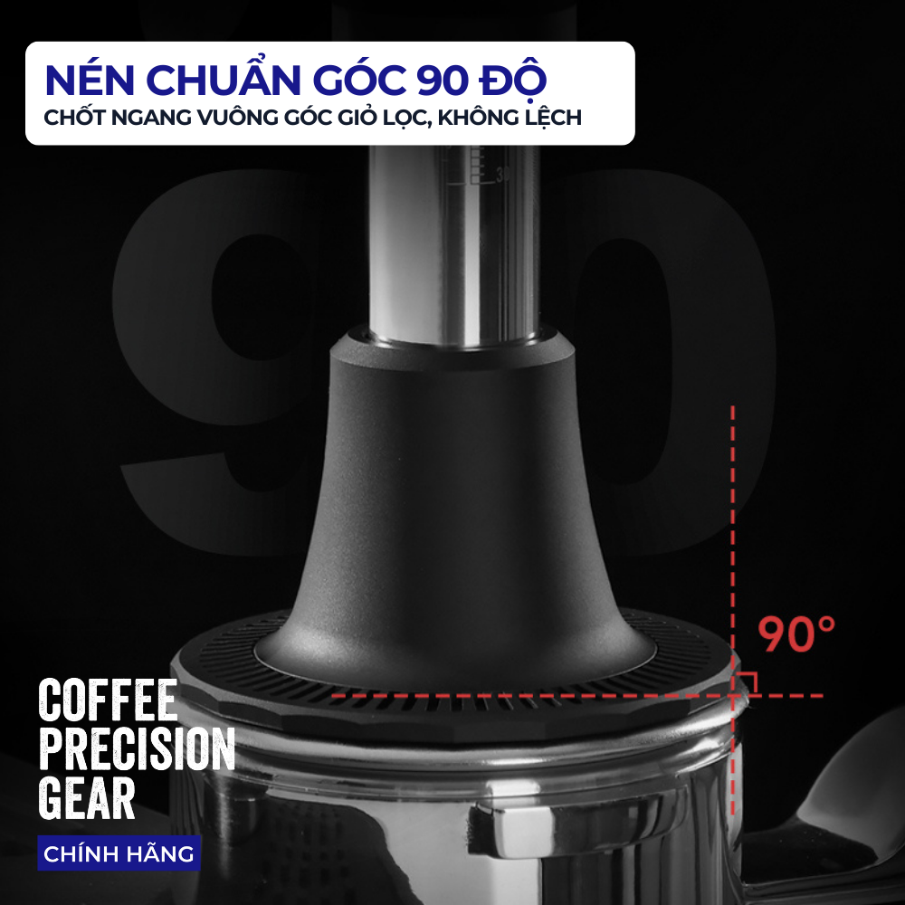 Tay Nén Cà Phê Press Adjust Tamper Ripple Base 58.5mm zeroHero