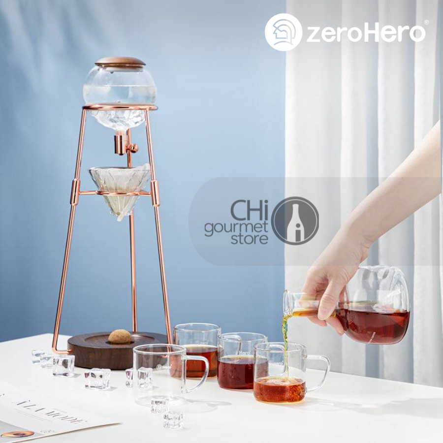 Tháp Pha Cà Phê Coldbrew Dingyuan Middle Ice Drip, Coffee Cold Drip Maker 500ml - zeroHero