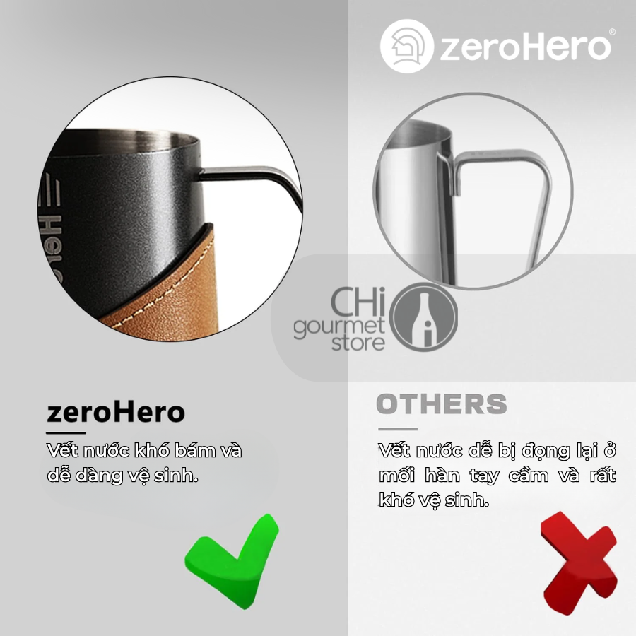 Ca Đánh Sữa Advanced Pitcher 450ml - Milk Jugs zerohero