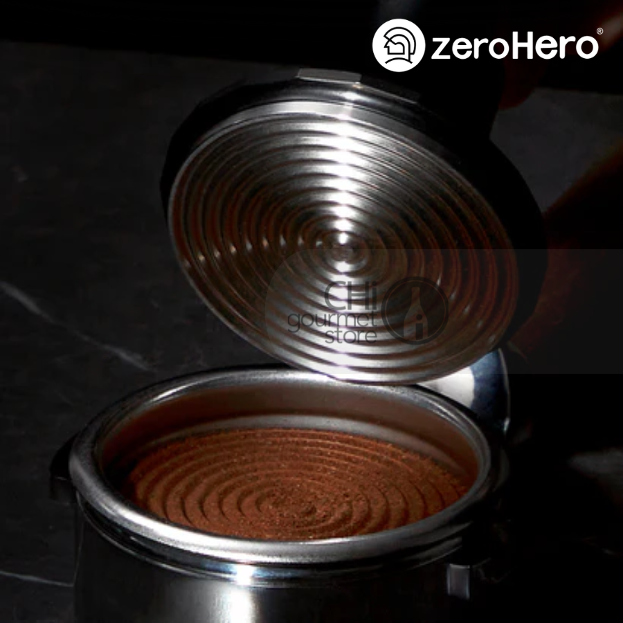 Combo Dụng Cụ Pha Chế Sword Needle Distributor Và Tamper-58,5mm Ripple Base Black zeroHero