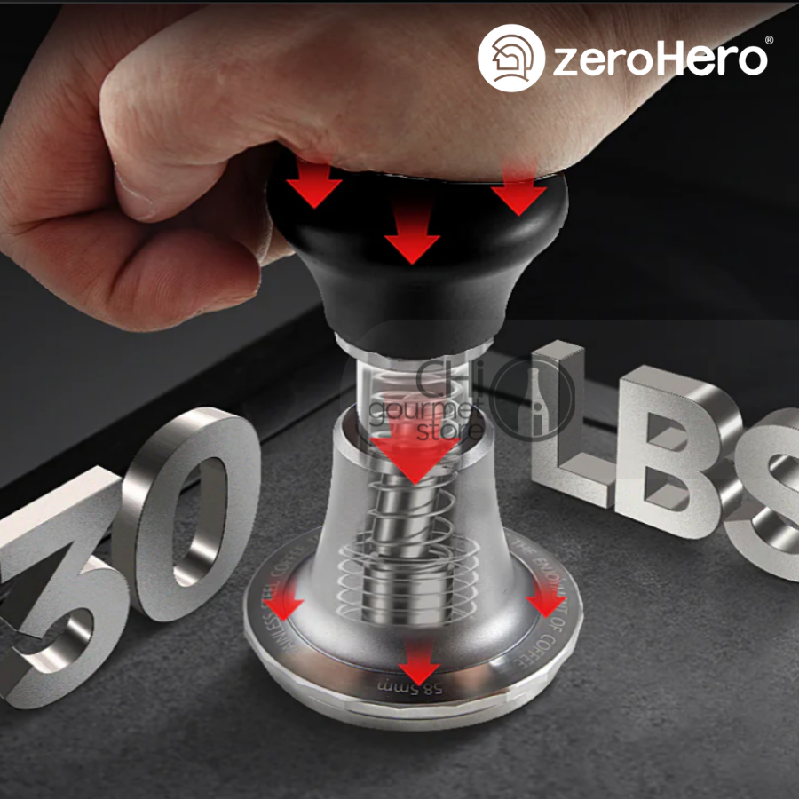 Combo Dụng Cụ Pha Chế Sword Needle Distributor Và Tamper-58,5mm Ripple Base Black zeroHero