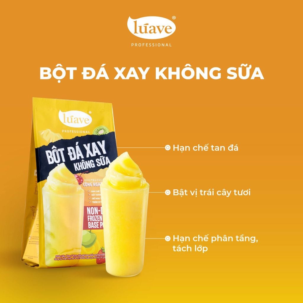 Bột đá xay không sữa Lúave - Chuyên Dùng Cho Các Món Sinh Tố Trái Cây, Không Dùng Sữa, Chống Phân Tầng, Tách Lớp