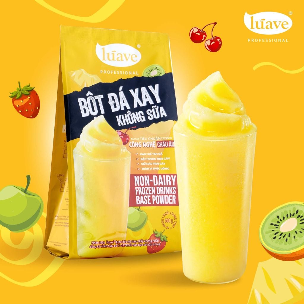 Bột đá xay không sữa Lúave - Chuyên Dùng Cho Các Món Sinh Tố Trái Cây, Không Dùng Sữa, Chống Phân Tầng, Tách Lớp