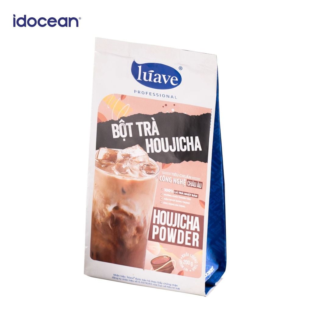 Bột trà Houjicha Lúave Professional - 100% lá trà Nhật Bản, hương khói thanh tao, hậu ngọt sang trọng