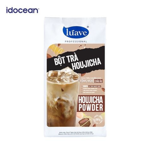 Bột trà Houjicha Lúave Professional - 100% lá trà Nhật Bản, hương khói thanh tao, hậu ngọt sang trọng