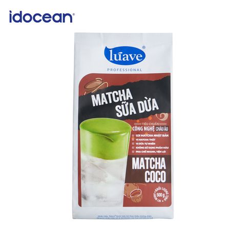 Bột Matcha Sữa Dừa Lúave Professional 500gr - Đậm vị Uji Matcha Nhật Bản, hương vị dừa tự nhiên