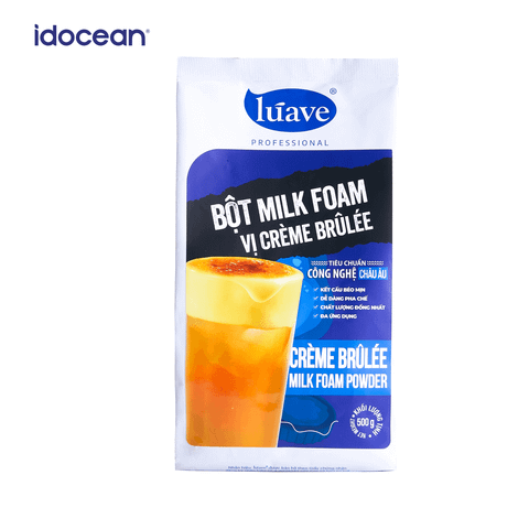 Bột Milk Foam Creme Brulee Lúave Professional - Vị kem trứng caramel chuẩn Pháp