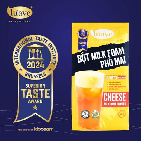 Bột Milk Foam Phô Mai - Lúave, Tạo lớp milk foam sánh mịn hương vị phô mai thơm béo đặc trưng