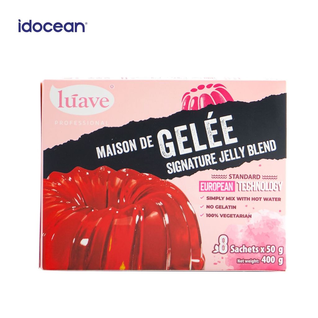 Bột rau câu dẻo 500gr Lúave Professional - Chỉ cần khuấy bằng nước nóng, không cần nấu, không chưa gelatin