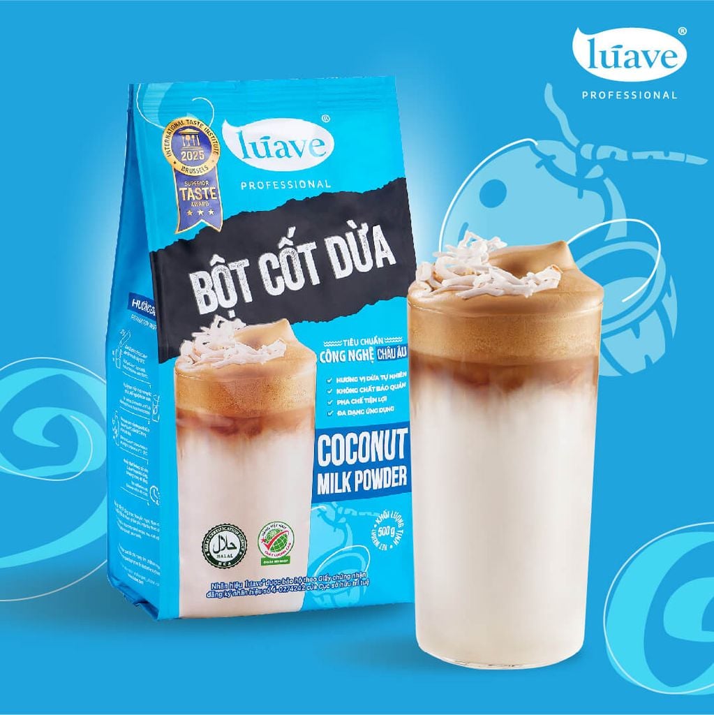 Bột cốt dừa Lúave 500g - Chuẩn Vị Dừa Tươi, Béo Thơm Đậm Đà, Làm Cà Phê Cốt Dừa, Làm Bánh, Nấu Chè