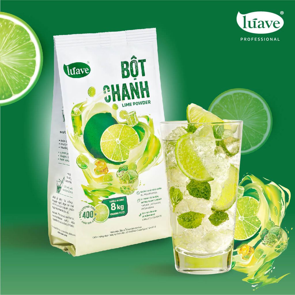 Bột chanh Lúave 400g - Thay Thế Chanh Tươi Chế Biến Nước Chấm, Pha Chế Đồ Uống, Nấu Ăn Nhanh Gọn