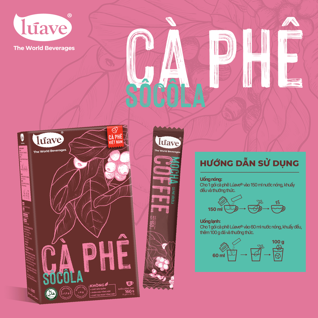 Cà phê Hòa Tan Vị Socola - Lúave