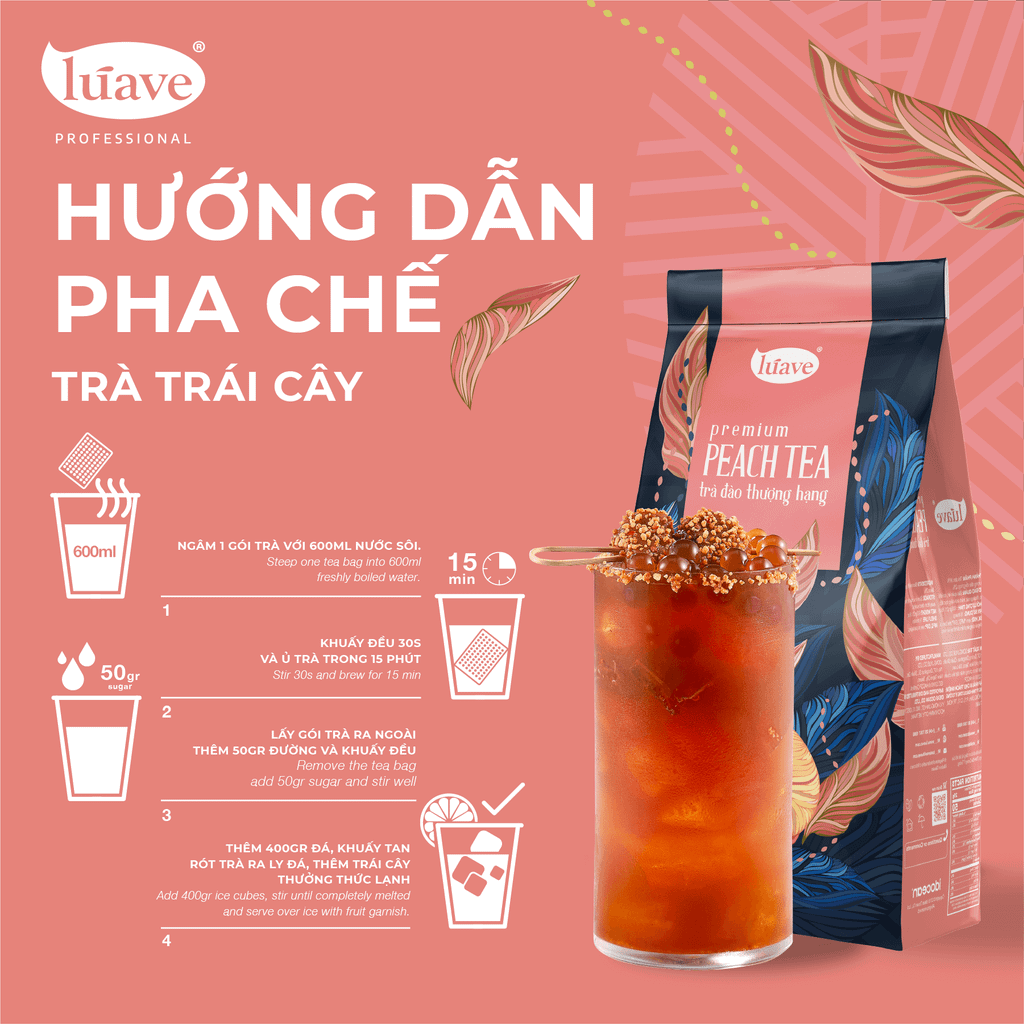 Trà Đào Thượng Hạng (Premium Peach Tea) - Lúave®