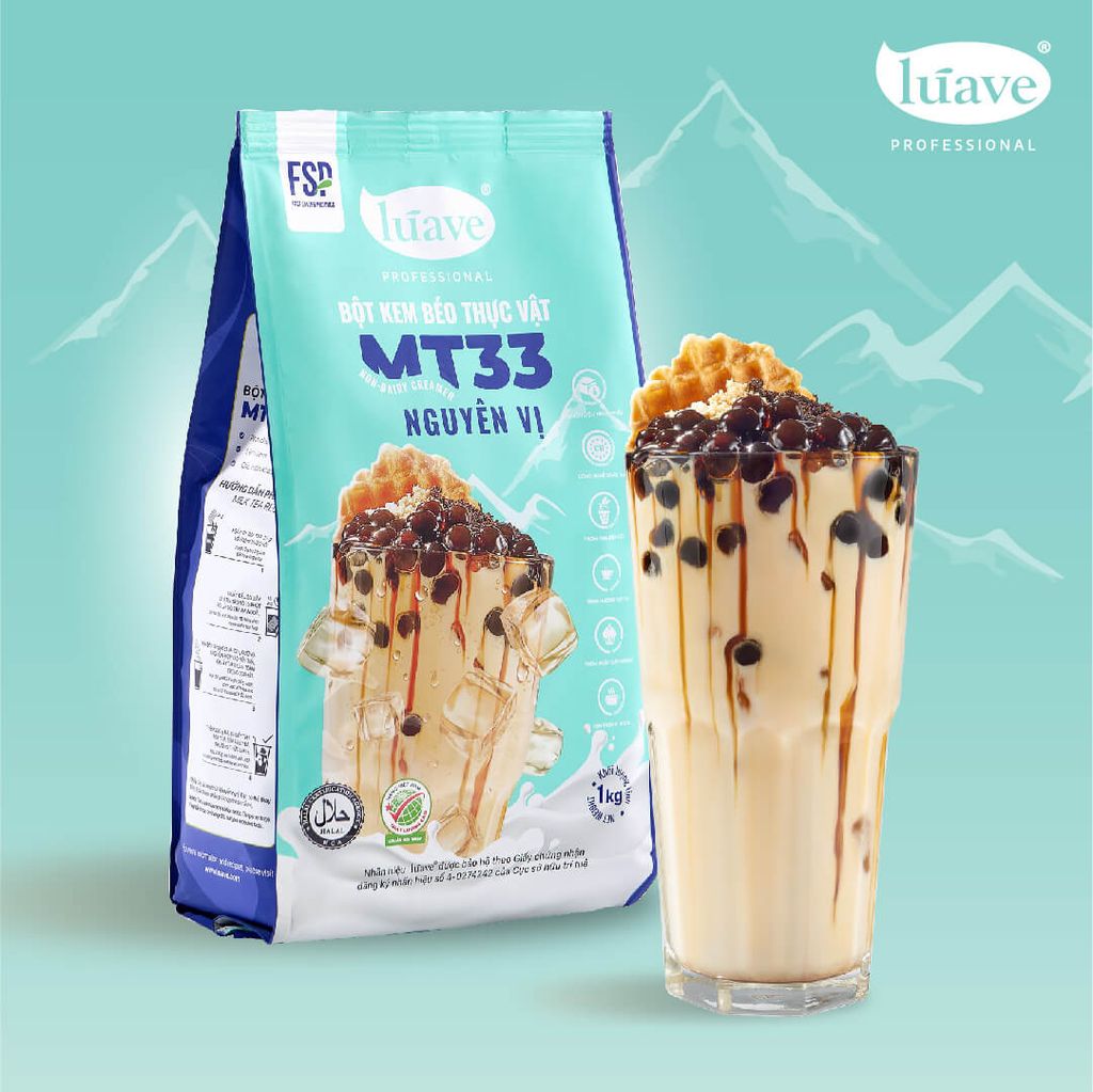 Bột Kem Béo Thực Vật MT33 Lúave - Bột Pha Trà Sữa Béo Ngậy, Đậm Trà, Phù Hợp Nhiều Loại Trà, Cà Phê