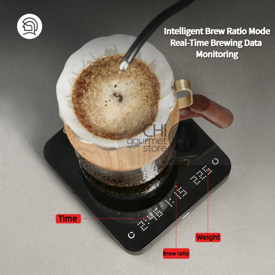 Cân điện tử thông minh Linzhi - zeroHero Coffee scales Black (Màu Đen)