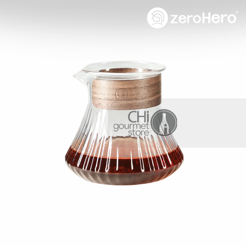 Bình Thủy Tinh Pha Cà Phê zeroHero Melody Server 450ML