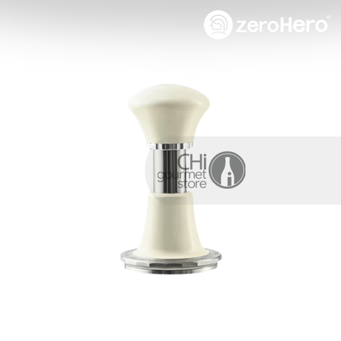 White Sword Tamper - 58,5mm Ripple base - Tay Nén Cà Phê Đồng Đều Lực Màu Trắng zeroHero