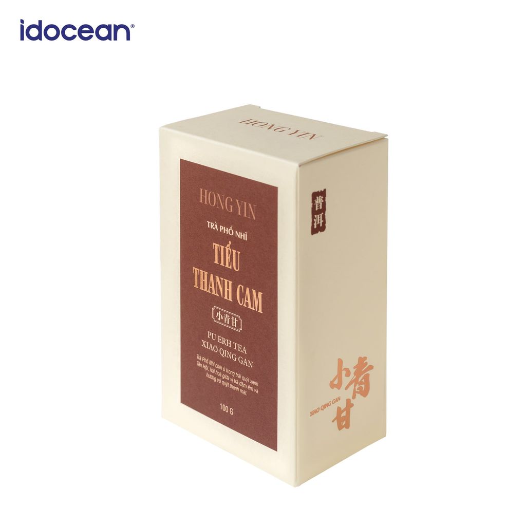 Trà Phổ Nhĩ Tiểu Thanh Cam Hong Yin 100gr - Ủ trong trái quýt xanh Tân Hội , hài hoà giữa vị trà đậm êm và hương vỏ quýt thanh mát.​