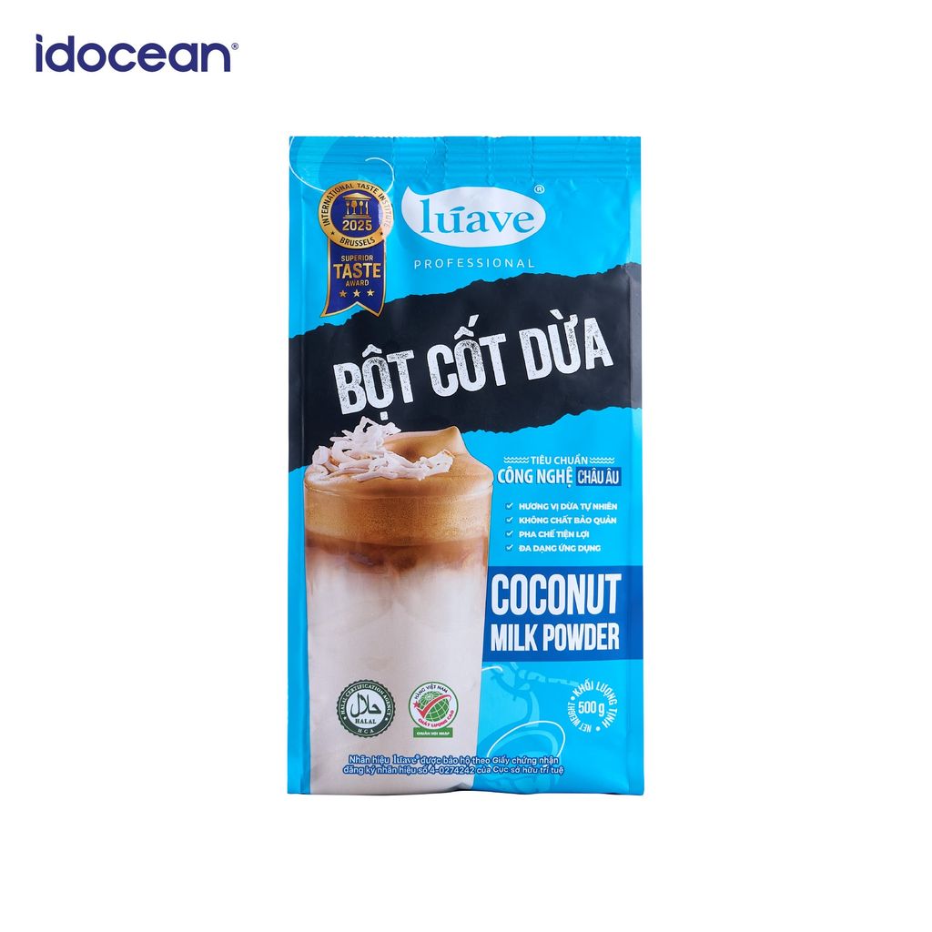 Bột cốt dừa Lúave 500g - Chuẩn Vị Dừa Tươi, Béo Thơm Đậm Đà, Làm Cà Phê Cốt Dừa, Làm Bánh, Nấu Chè