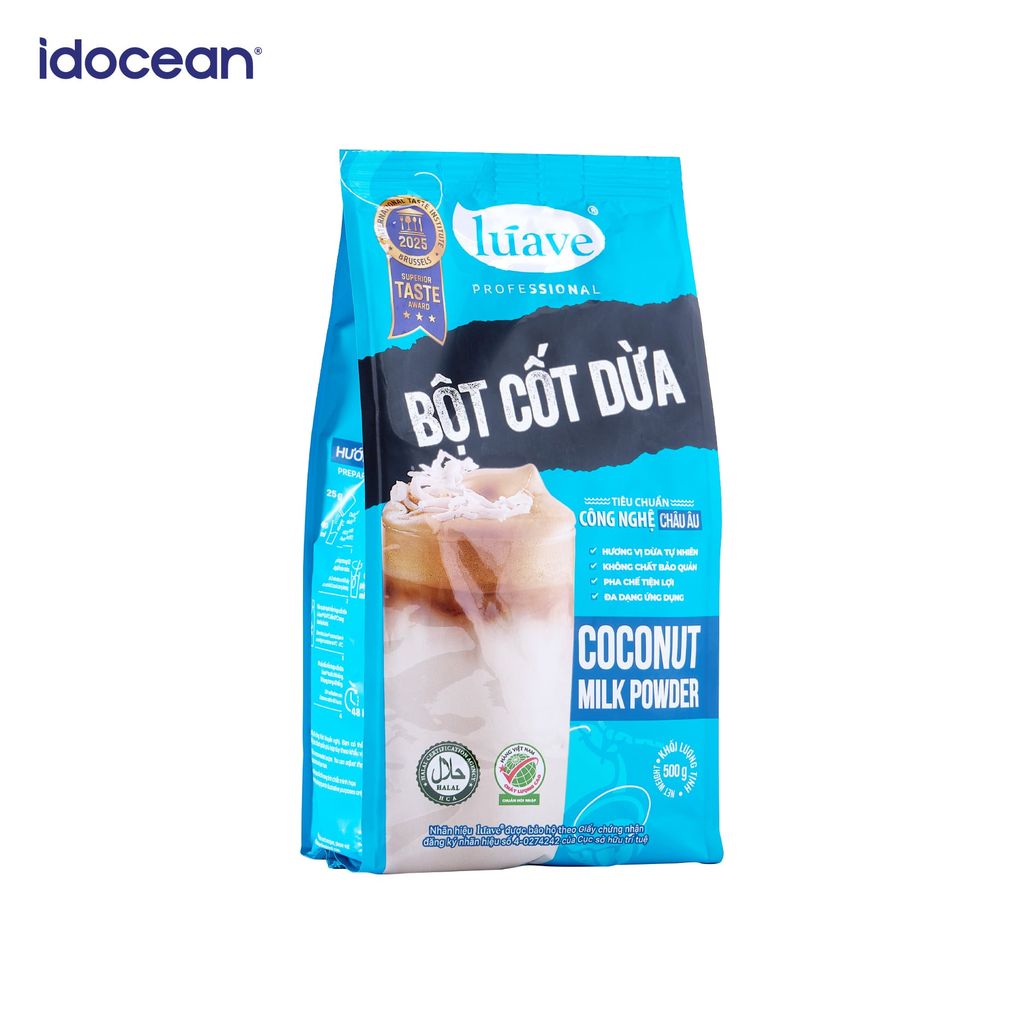 Bột cốt dừa Lúave 500g - Chuẩn Vị Dừa Tươi, Béo Thơm Đậm Đà, Làm Cà Phê Cốt Dừa, Làm Bánh, Nấu Chè