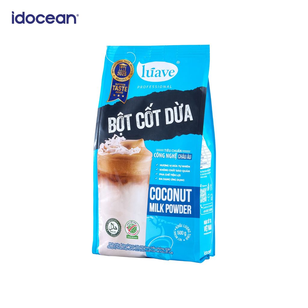 Bột cốt dừa Lúave 500g - Chuẩn Vị Dừa Tươi, Béo Thơm Đậm Đà, Làm Cà Phê Cốt Dừa, Làm Bánh, Nấu Chè