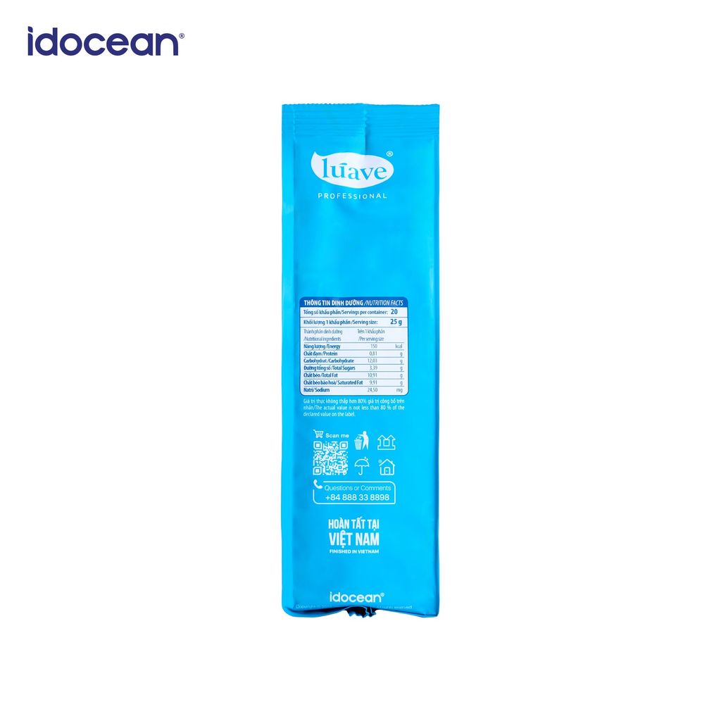 Bột cốt dừa Lúave 500g - Chuẩn Vị Dừa Tươi, Béo Thơm Đậm Đà, Làm Cà Phê Cốt Dừa, Làm Bánh, Nấu Chè