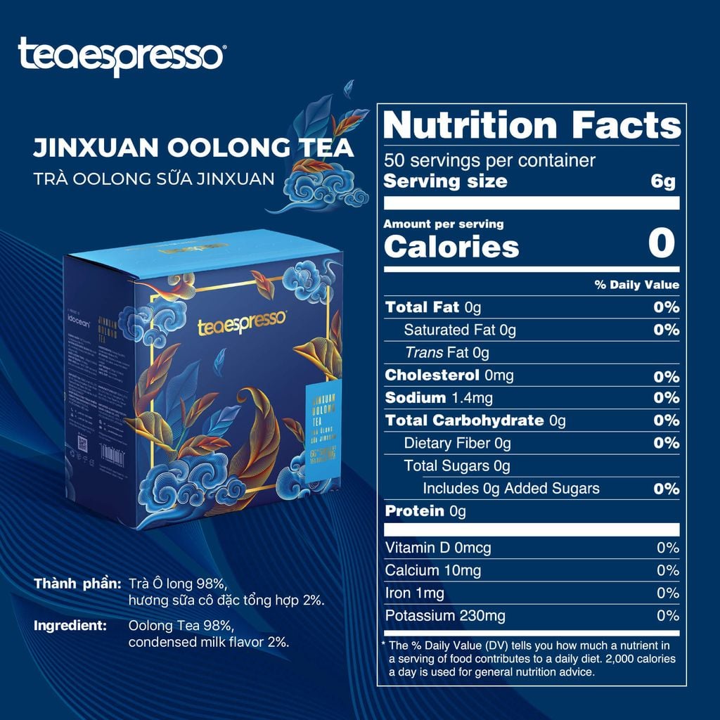 Trà Ôlong Sữa Jinxuan (Jinxuan Oolong Tea) - Teaespresso