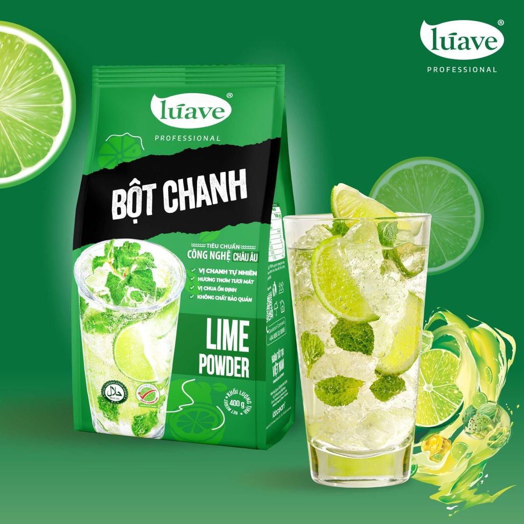 Bột chanh Lúave 400g - Thay Thế Chanh Tươi Chế Biến Nước Chấm, Pha Chế Đồ Uống, Nấu Ăn Nhanh Gọn