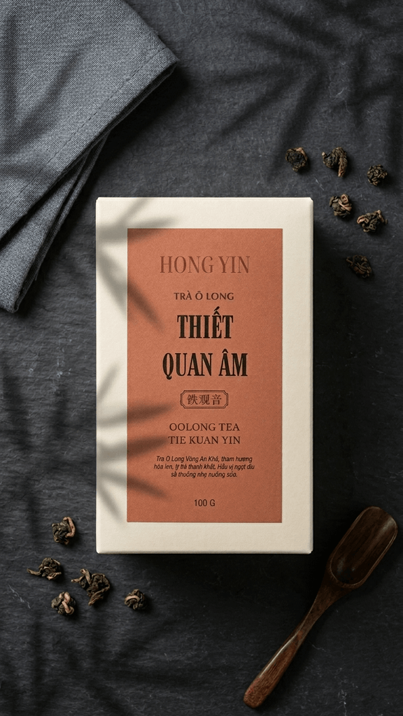 Trà Ô Long Thiết Quan Âm Hong Yin 100gr - Hương hoa lan, vị trà thanh khiết, hậu vị ngọt dịu và thoảng nhẹ hương sữa.​