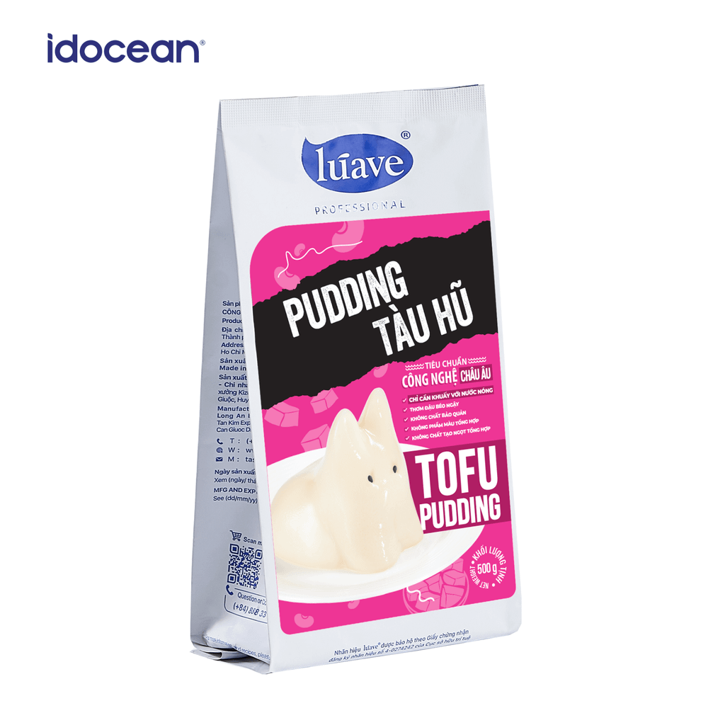 Bột pudding tàu hũ Lúave Professional - Hương đậu nành béo thơm, chỉ cần khuấy với nước nóng, không cần nấu