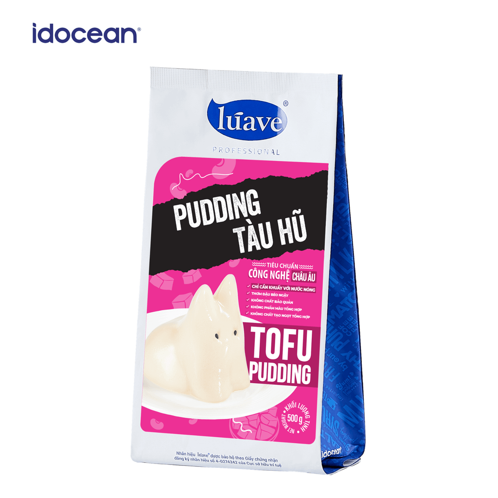 Bột pudding tàu hũ Lúave Professional - Hương đậu nành béo thơm, chỉ cần khuấy với nước nóng, không cần nấu