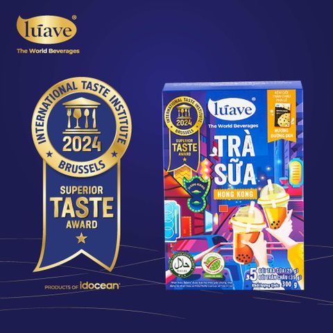 Trà sữa hòa tan Lúave Hong Kong 300gr (5 gói trà sữa, 5 gói trân châu, đậm vị nguyên bản, ngon chuẩn tiệm)