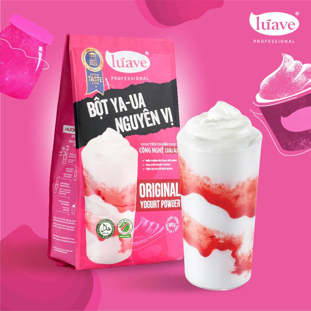 Bột Yogurt Lúave- Thay thế sữa chua truyền thống, có vị chua dịu, béo nhẹ của sữa chua