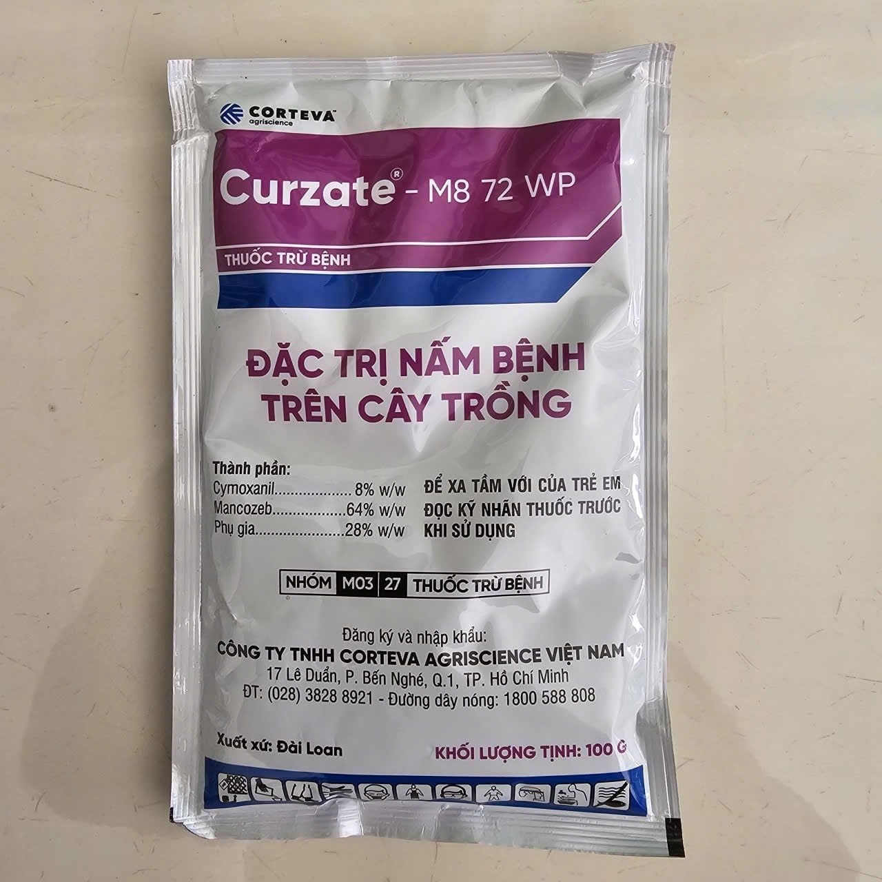 Curzate M8 72WP – Đặc Trị Sương Mai, Vàng Lá, Thối Quả Với Mancozeb & Cymoxanil - Thuốc Trừ Bệnh