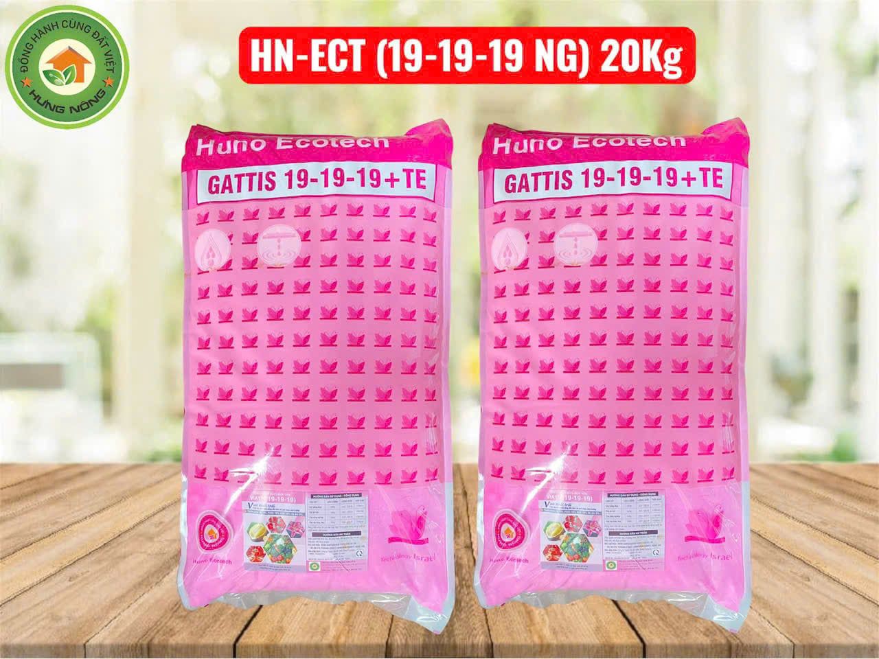 Phân Bón Nhỏ Giọt HN-ECT (19-19-19 NG) 20KG – GATTIS 19-19-19 + TE - Phân Bón Gốc