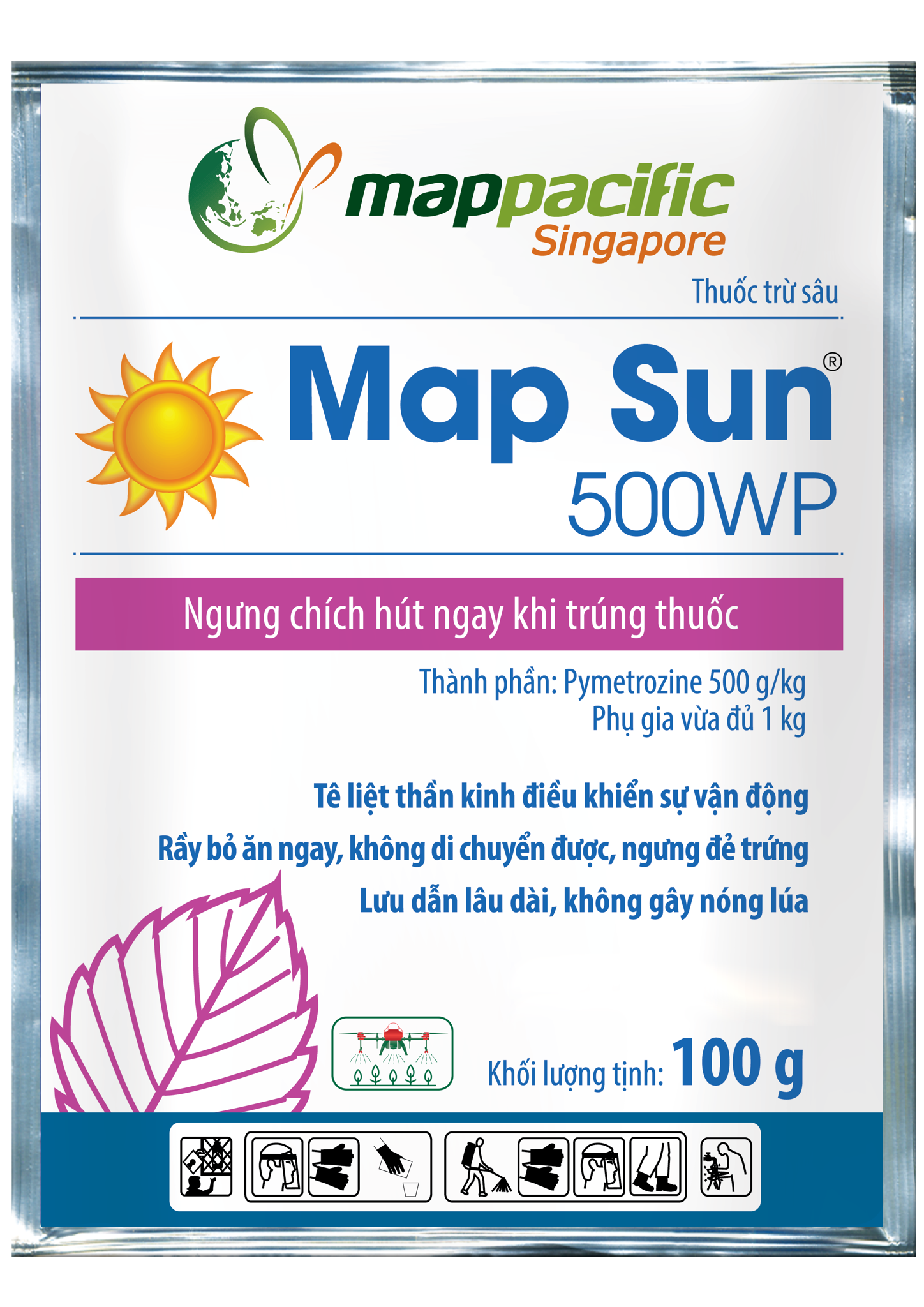 Map Sun 500WP - Thuốc trừ sâu rầy nâu hại lúa gói 100g - Thuốc BVTV