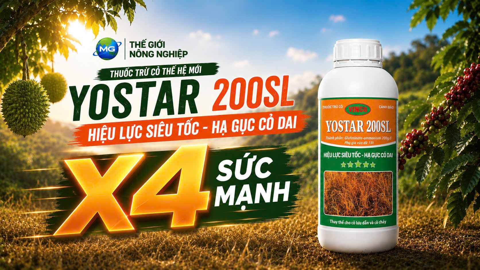Thuốc Trừ Cỏ Yostar 200SL: Giải Pháp Diệt Cỏ Khó Trị Tận Gốc, An Toàn Cho Đất - Thuốc BVTV