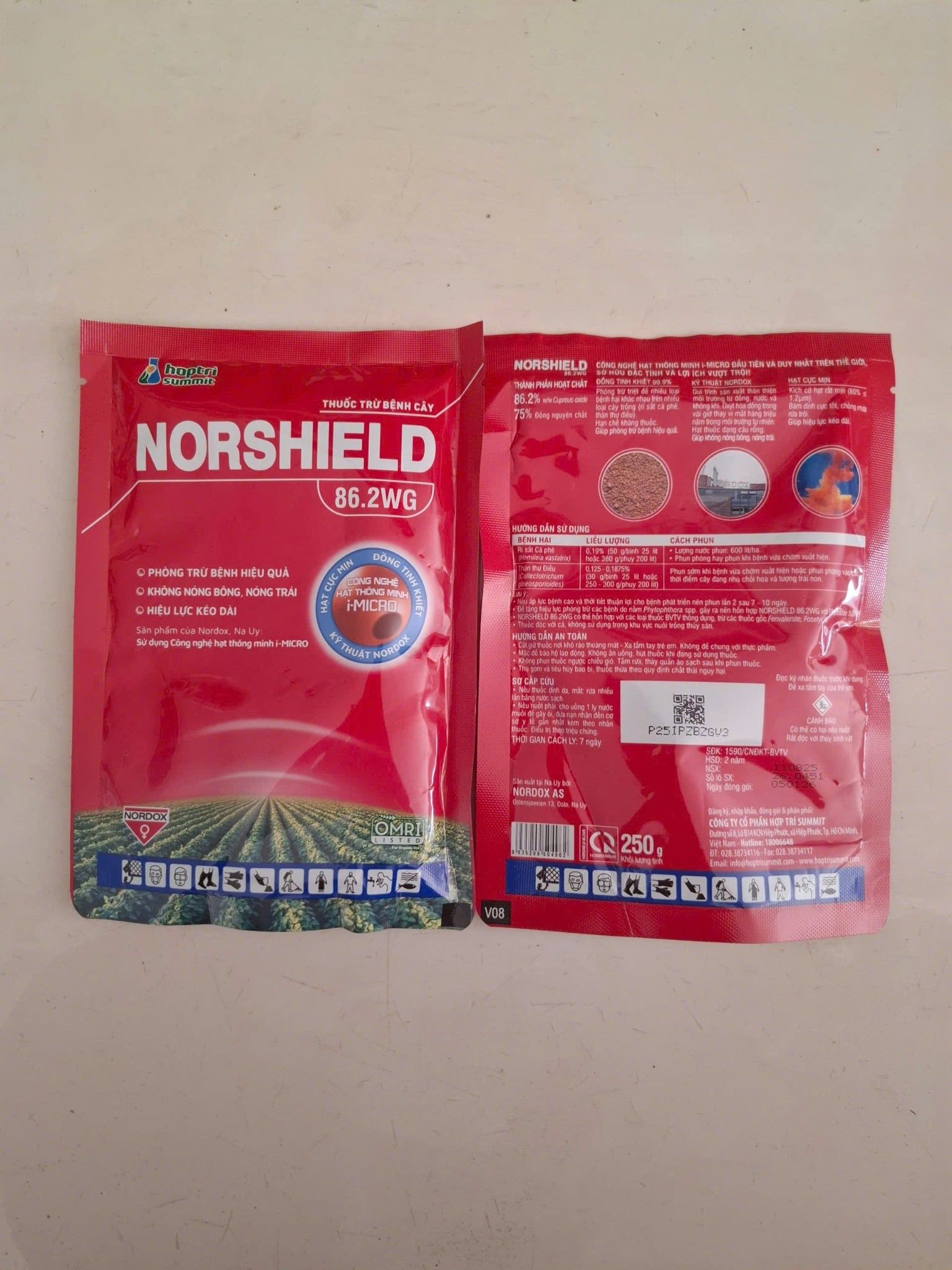 NORSHIELD 86.2 WG  - Thuốc trừ bệnh cho cây trồng - Gốc đồng - HỢP TRÍ - GÓI 250GRAM - Thuốc BVTV
