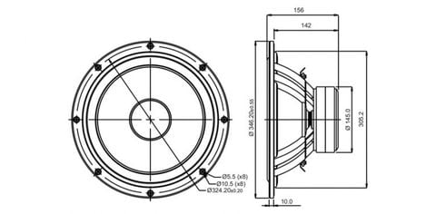  Củ loa subwoofer 30cm SB Acoustics SB34SWNRX-S75-6 